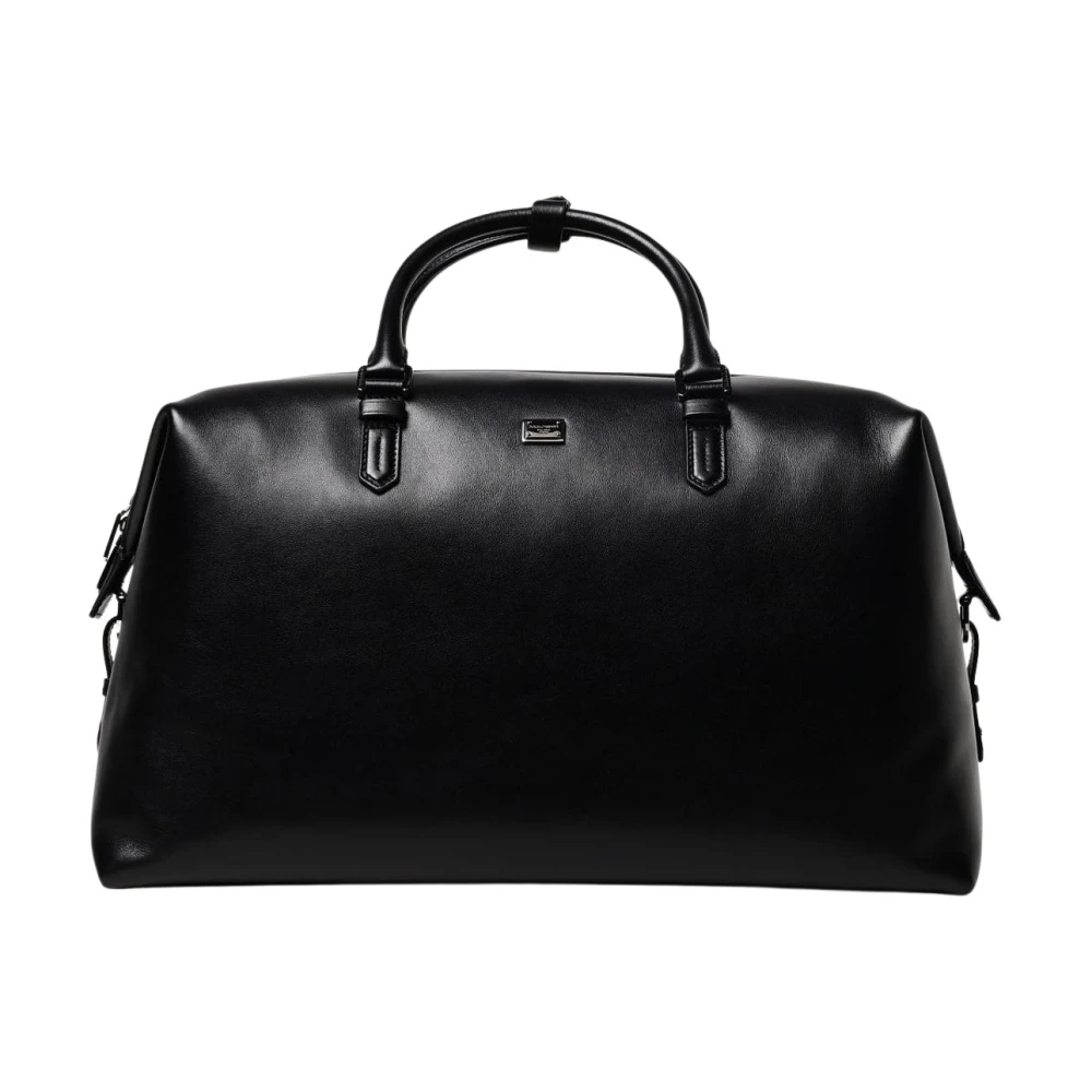 Dolce & Gabbana Women's Black Premium Leather Travel Duffel Bag