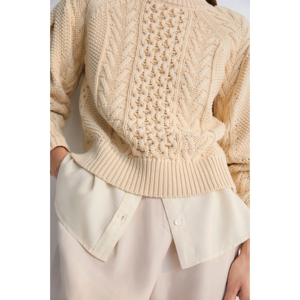 The New Society Quios Woman Jumper Macadamia Beige Dames