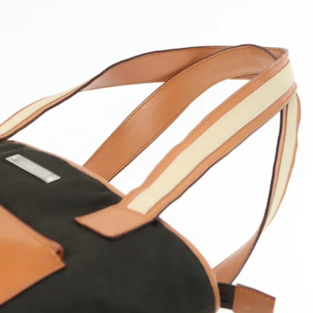 Gucci Vintage Pre-owned Canvas totes Green Dames