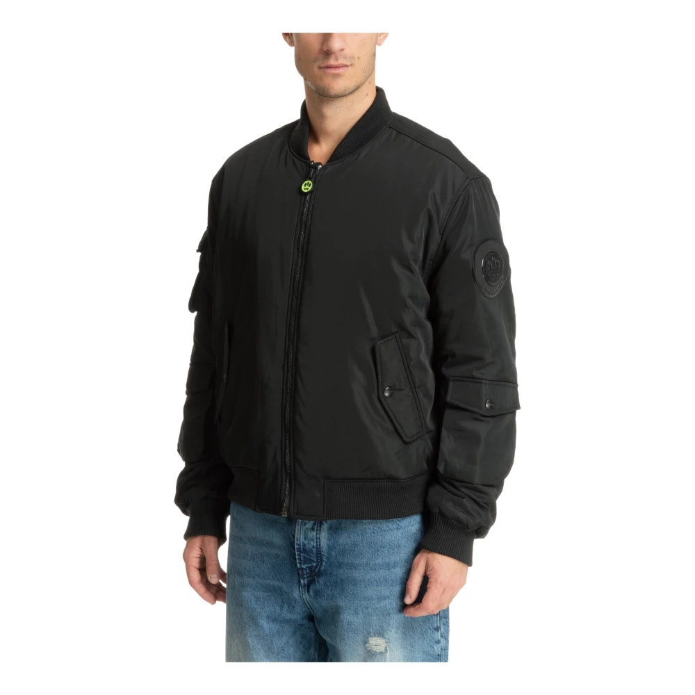 Barrow Multipocket Plain Zip Bomberjack Black Heren