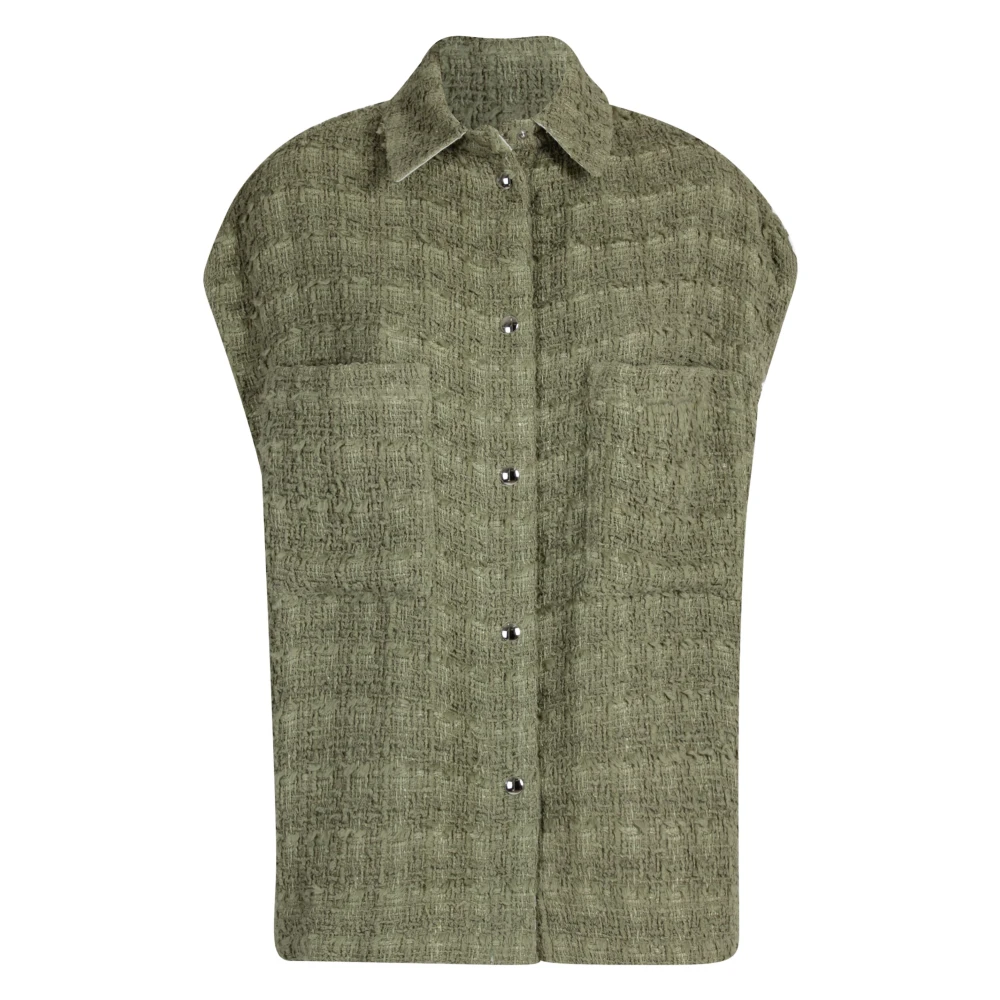 IRO Mouwloos Oversized Utility Vest Green Dames