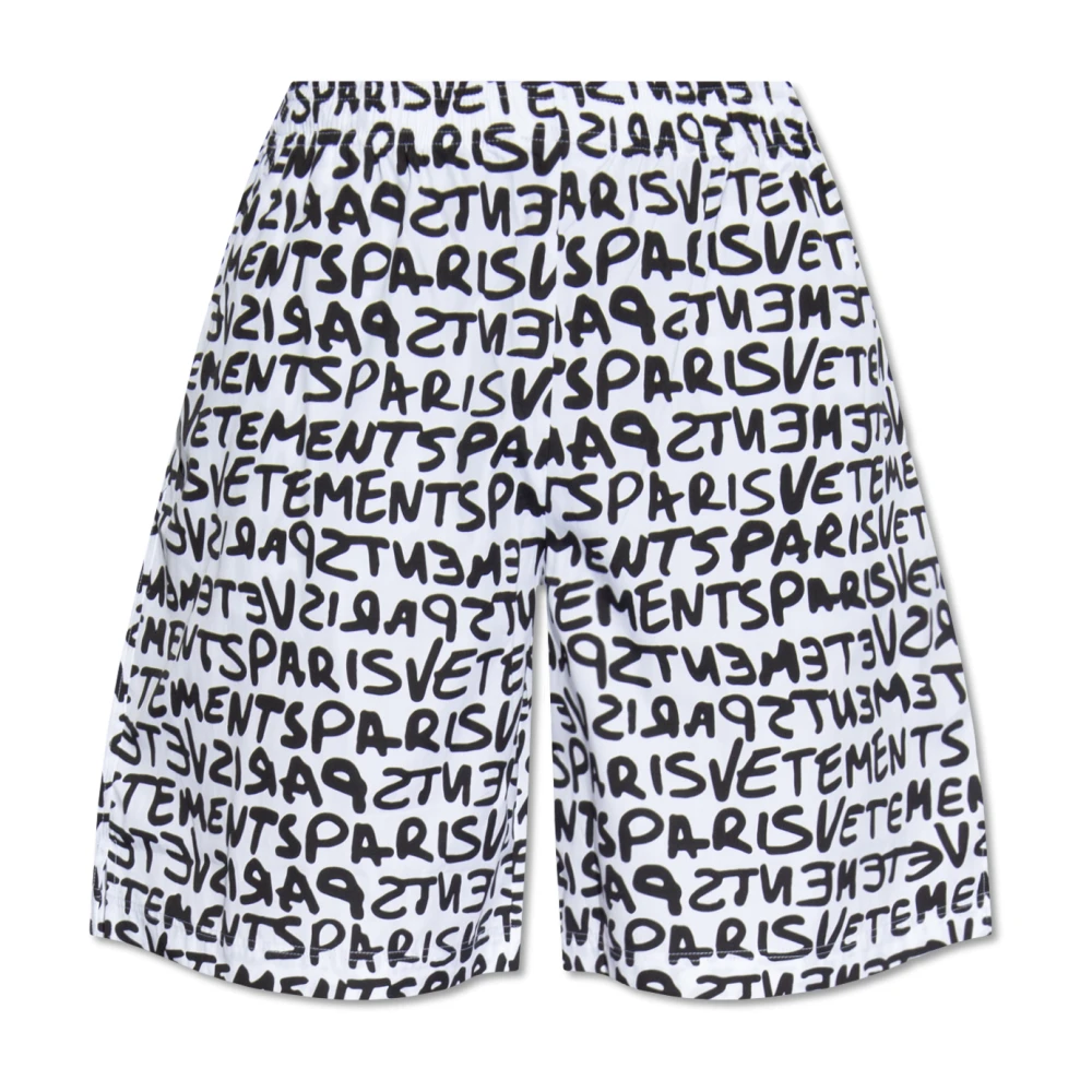 Vetements Shorts met logo White Heren