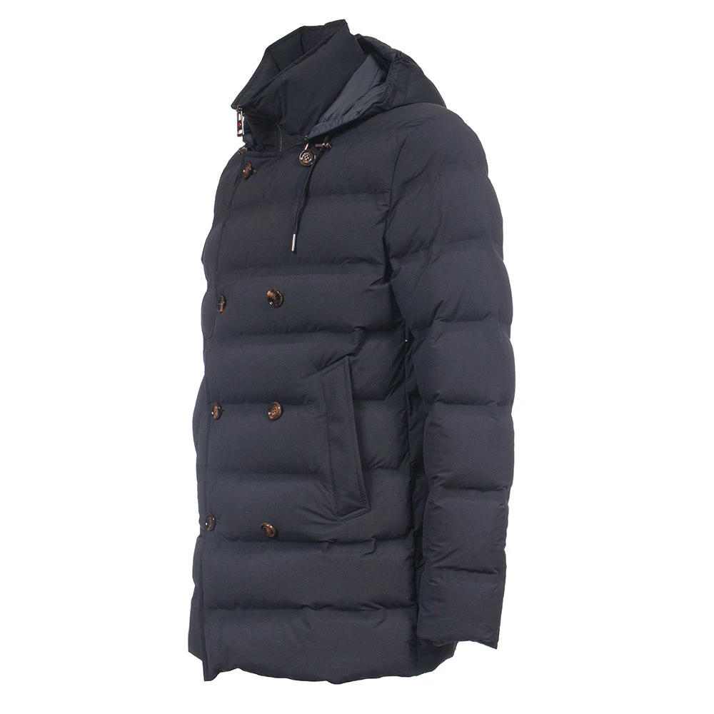 Kired Gewatteerde jas met capuchon Blue Heren