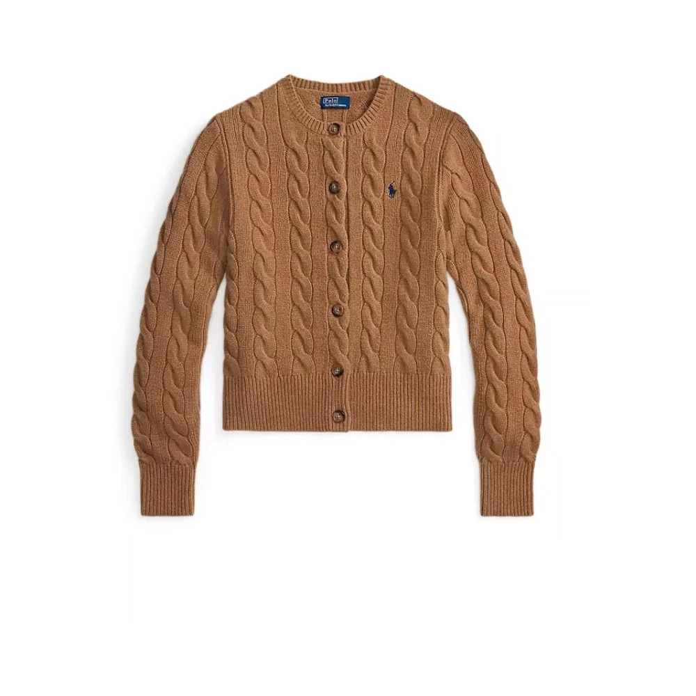 Polo Ralph Lauren , Cardigans, Female, Beige, S, Vesta Cardigan