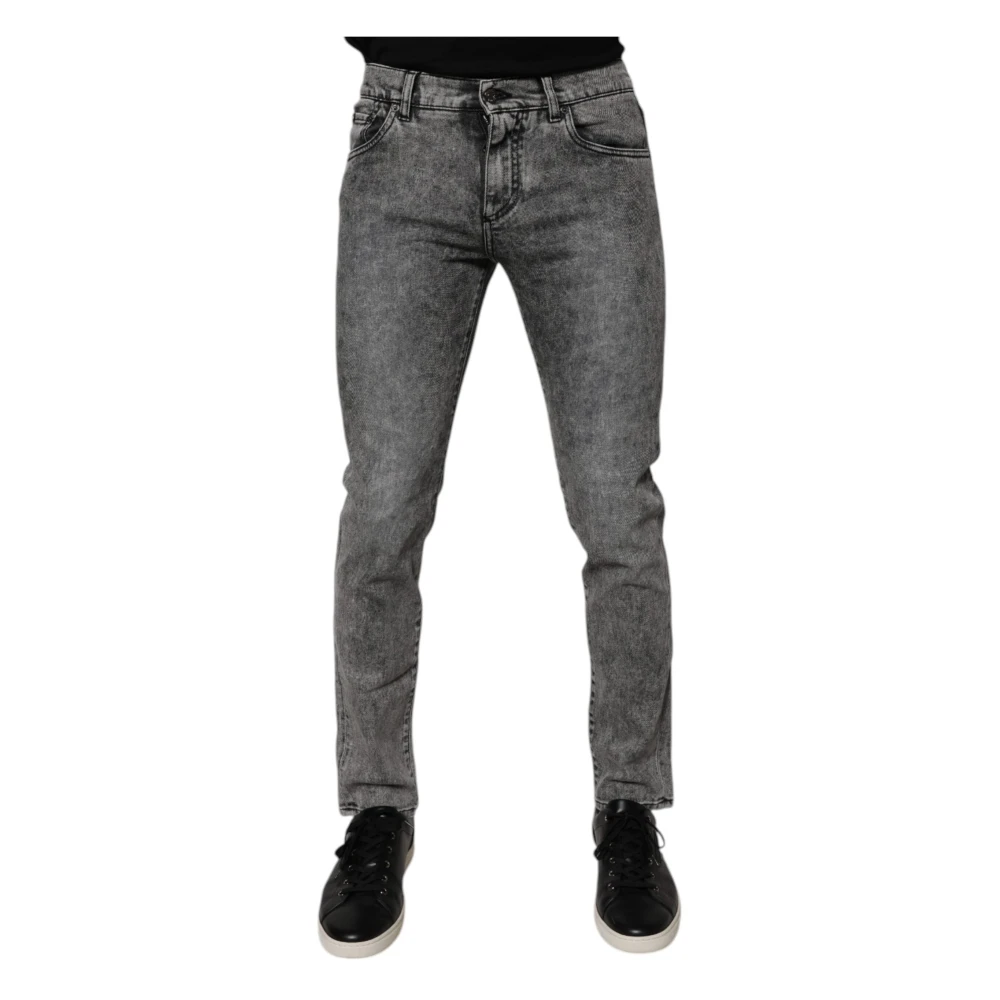 Dolce & Gabbana Men's Gray Slim Fit Denim Jeans