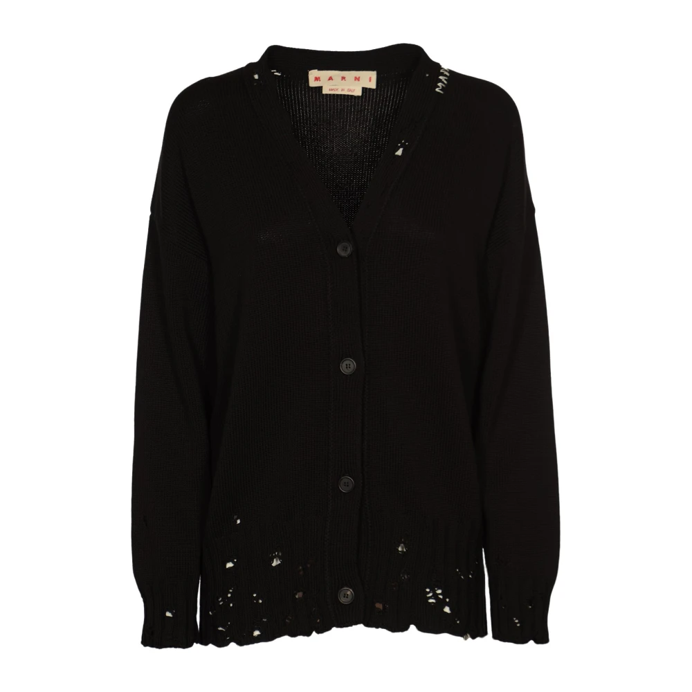 Marni Zwarte Cardigan Sweaters Black Dames