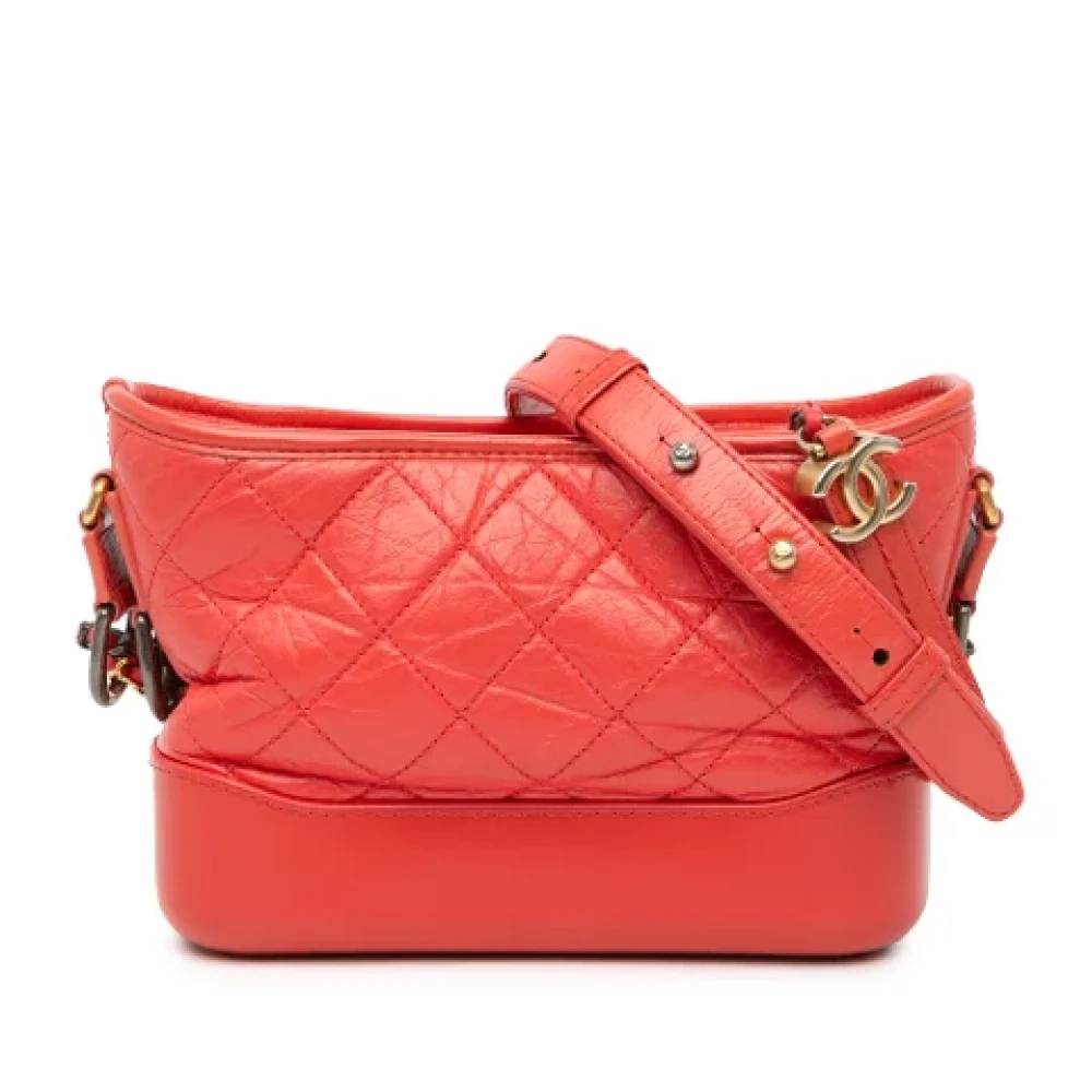 Chanel Vintage Pre-owned Leather crossbody-bags Red Dames
