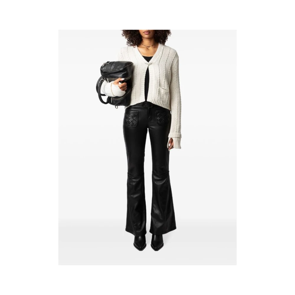Zadig & Voltaire Natuurlijke Broche Cardigan Alas Gray Dames