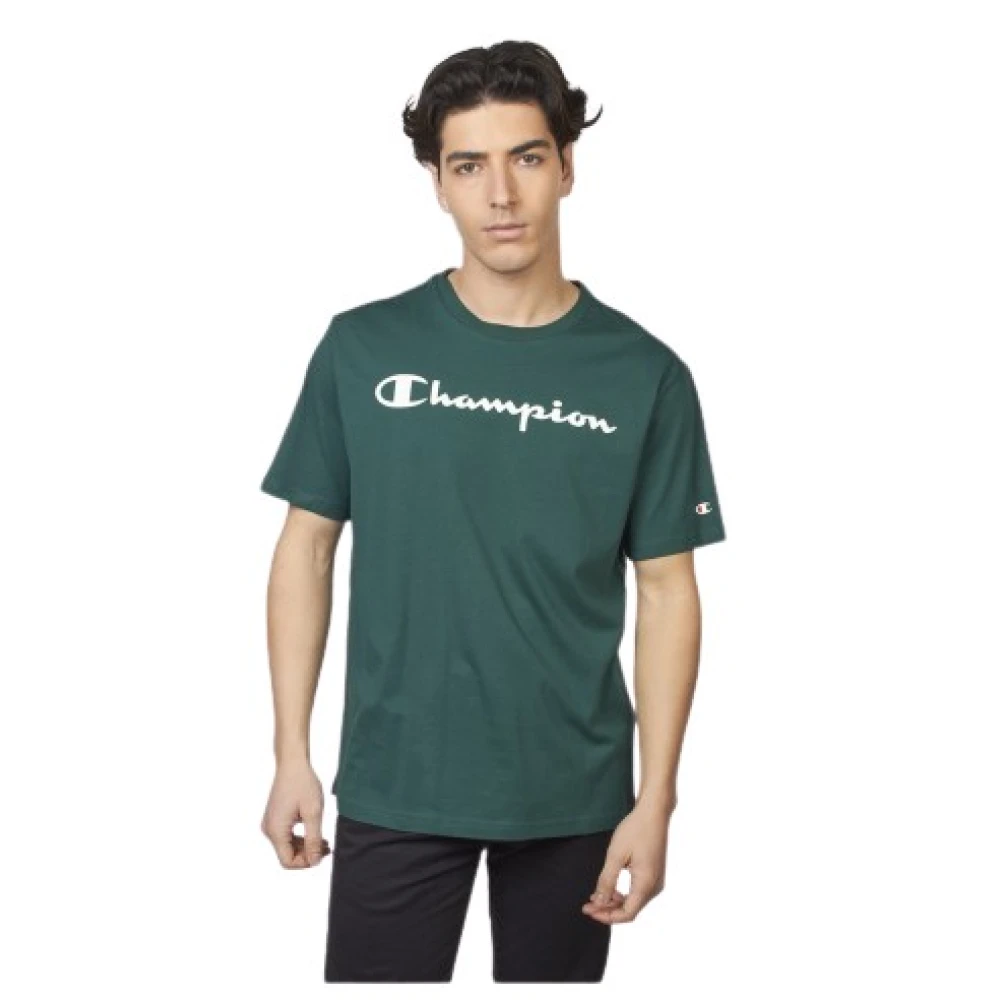 Champion Heren Lichtgewicht Katoenen T-Shirt Green Heren