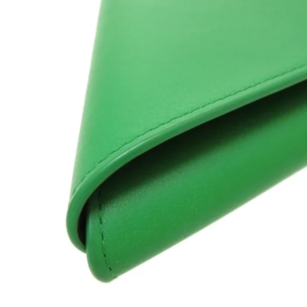 Bottega Veneta Vintage Pre-owned Leather clutches Green Dames
