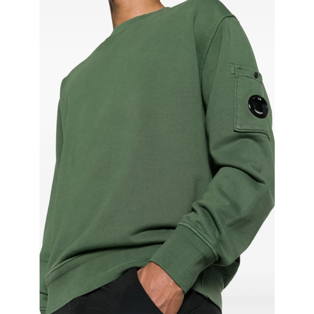 C.P. Company Diagonal Fleece Lens Sweatshirt Green Heren