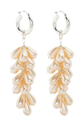 Pearl Cluster Drop Earrings