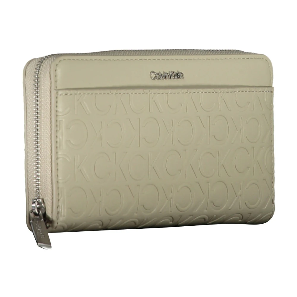 Calvin Klein Damesportemonnee met RFID-blokkering en rits Beige Dames