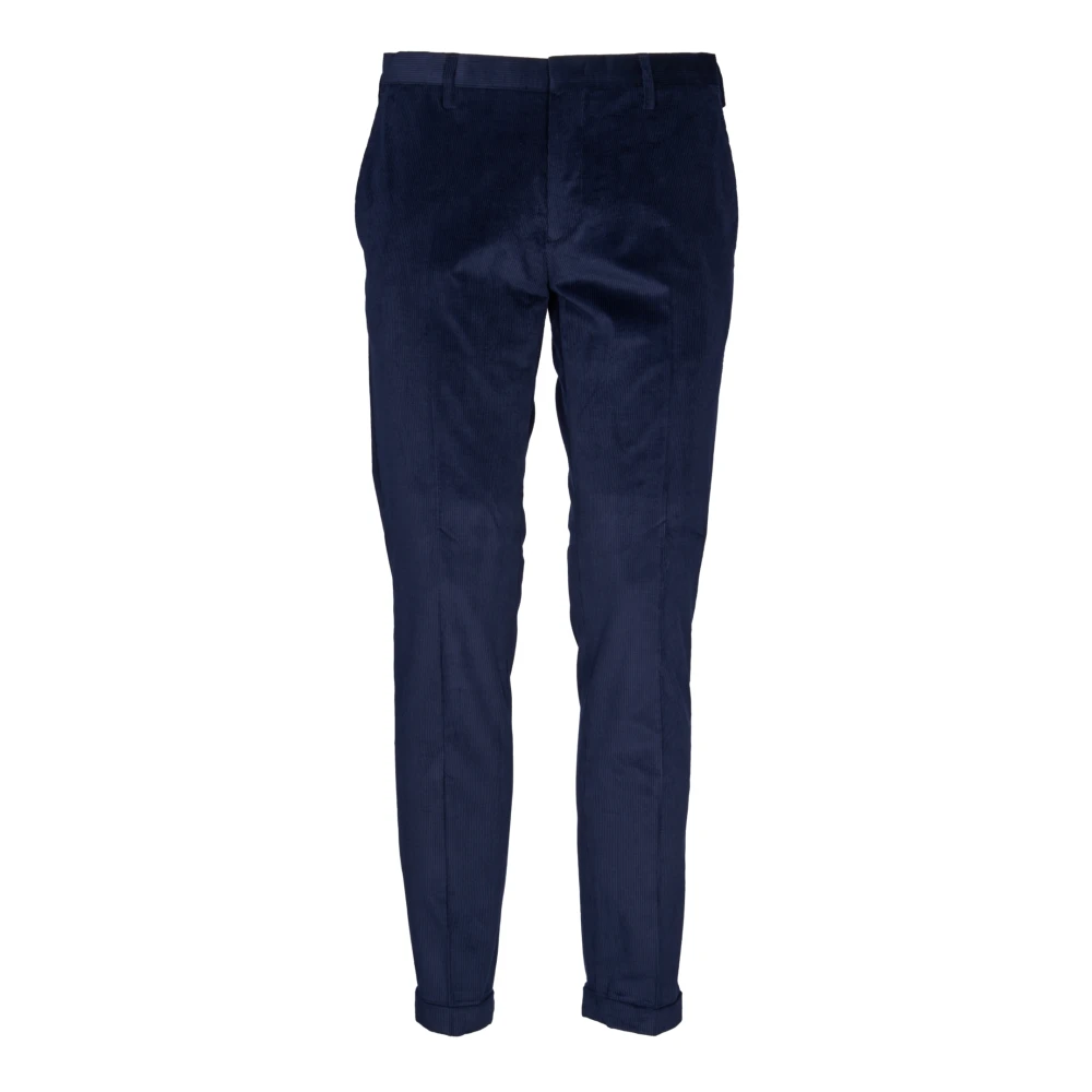 PS By Paul Smith Blauwe Velvet Broek met Omslag Blue Heren