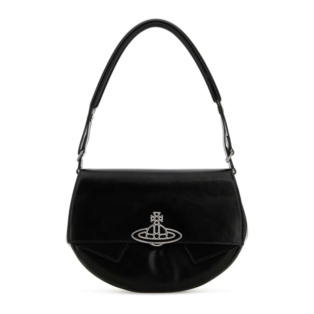 Vivienne Westwood Sadie Schoudertas van Zwart Leer Black Dames