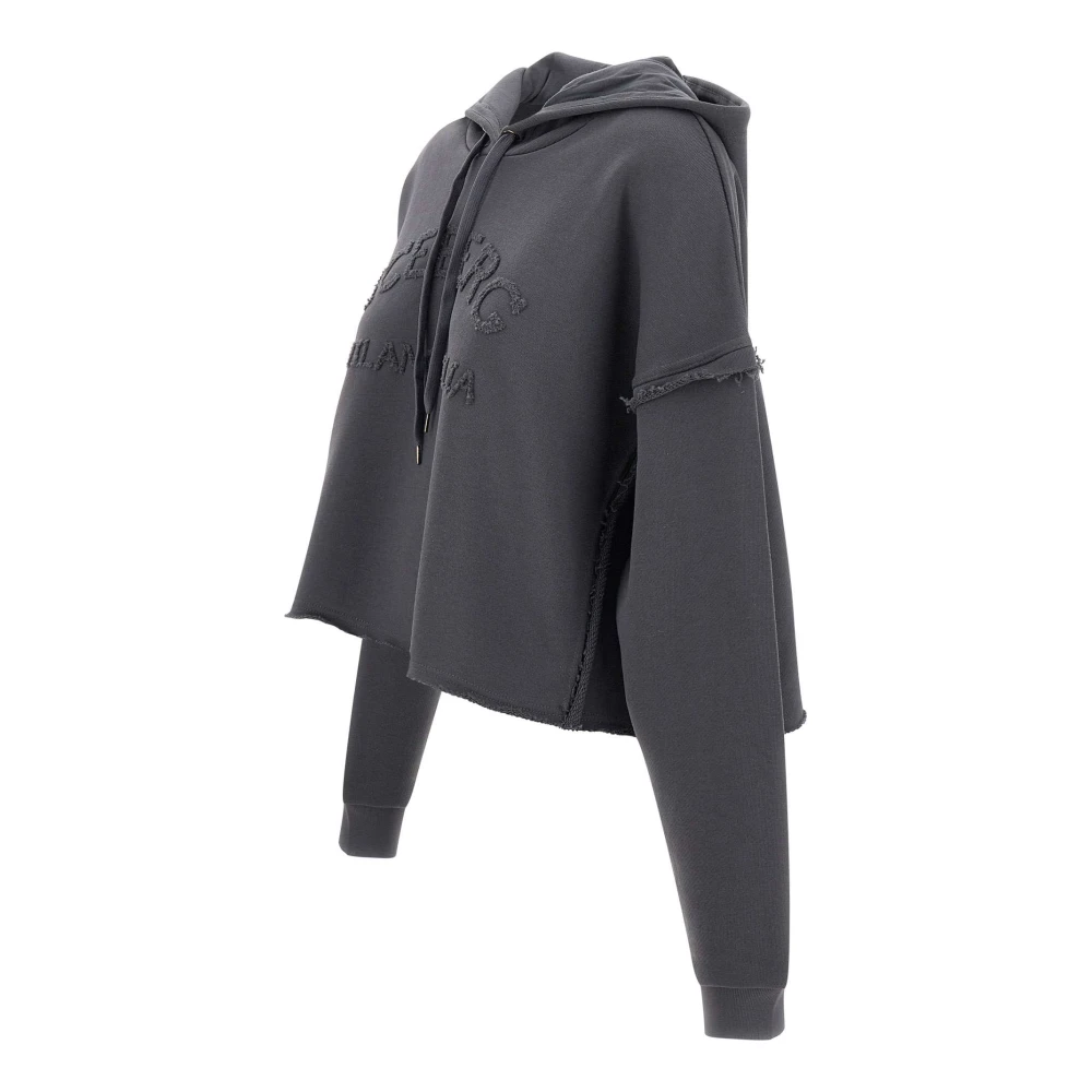 Iceberg Antracietgrijze Katoenen Sweatshirt met Capuchon Gray Dames