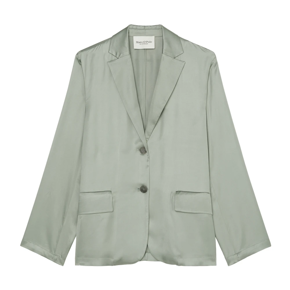 Marc O'Polo Satin blazer relaxed Green Dames