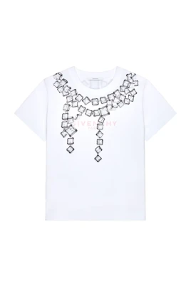 T-shirt i bomull med Deconstructed Crystals-tryck