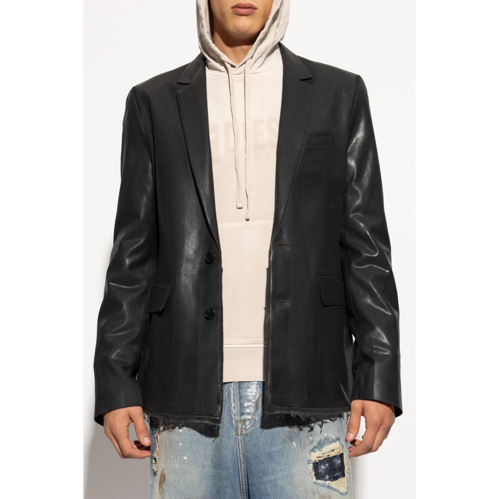 Diesel Blazer met open revers J-Phonix-Denim Black Heren