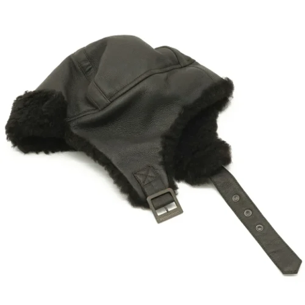 Louis Vuitton Vintage Pre-owned Leather hats Black Dames