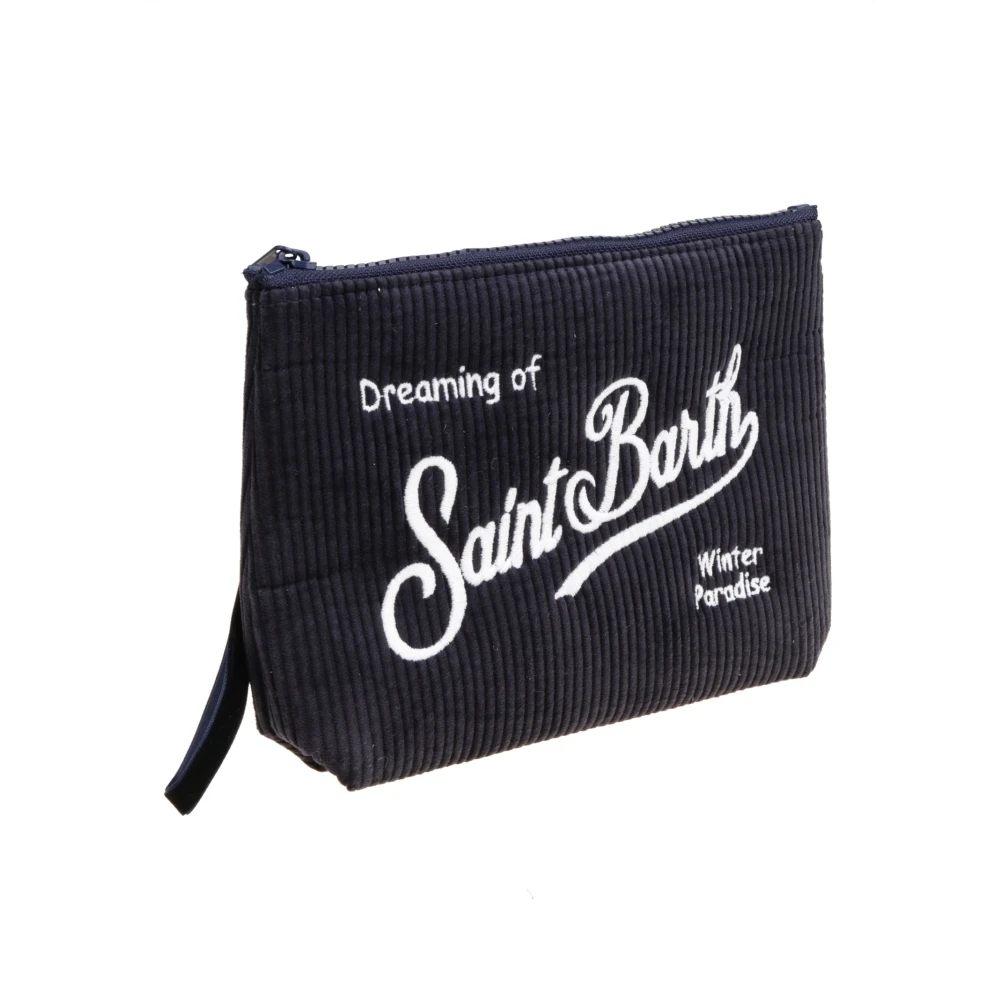 MC2 Saint Barth Neopreen clutch met stijlvolle print Blue Dames