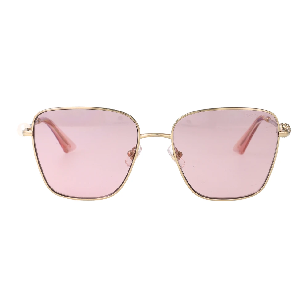 Jimmy Choo Pink Woman Jc4005hb 3006/5 Sunglasses Metal Gold Pillow Normal - Image 3