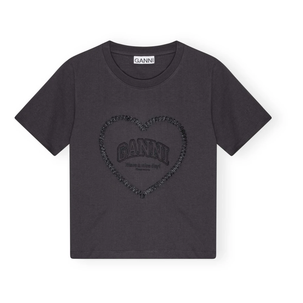 Ganni - Tops > T-Shirts - Black - Ganni - Modalova