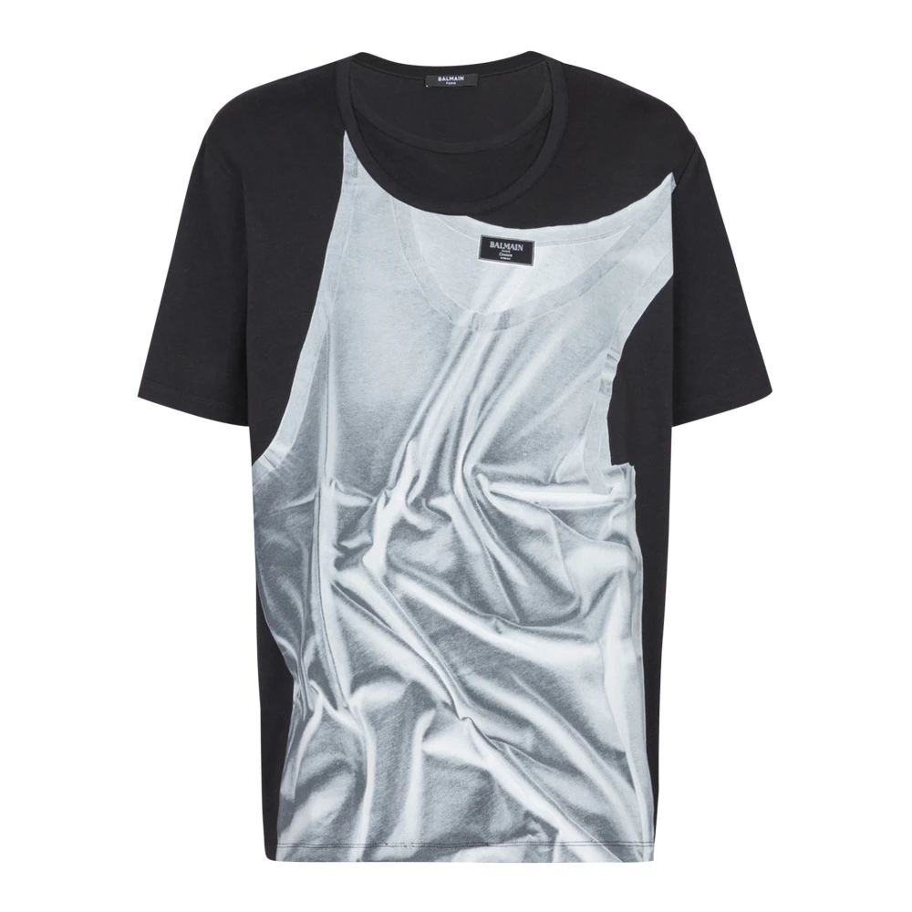 Balmain - Tops > T-Shirts - Black - Balmain - Modalova