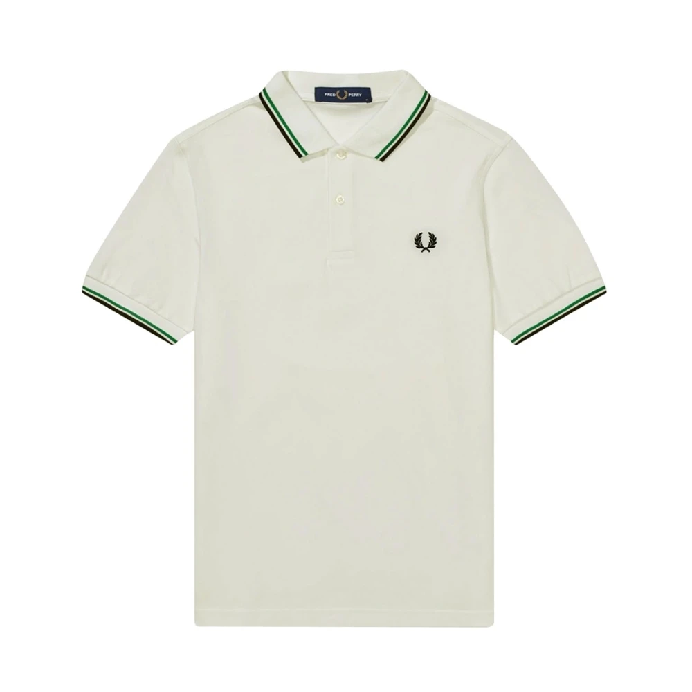 Fred Perry Twin Tipped Skjorta - Normal Passform White, Herr