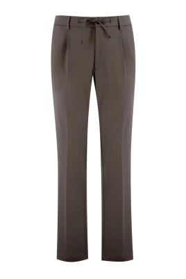 Drawstring Wool Trousers