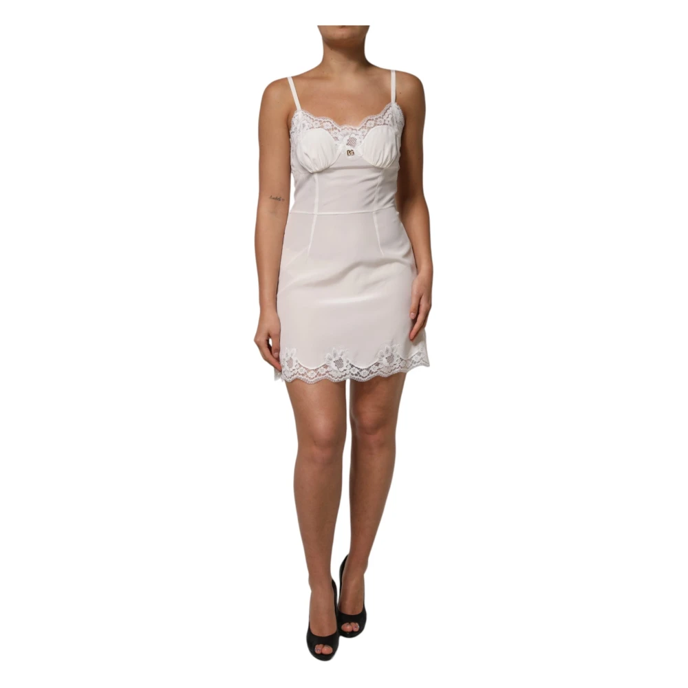 Dolce & Gabbana Women's White Slip Dress - Short Dresses - M - Dresses