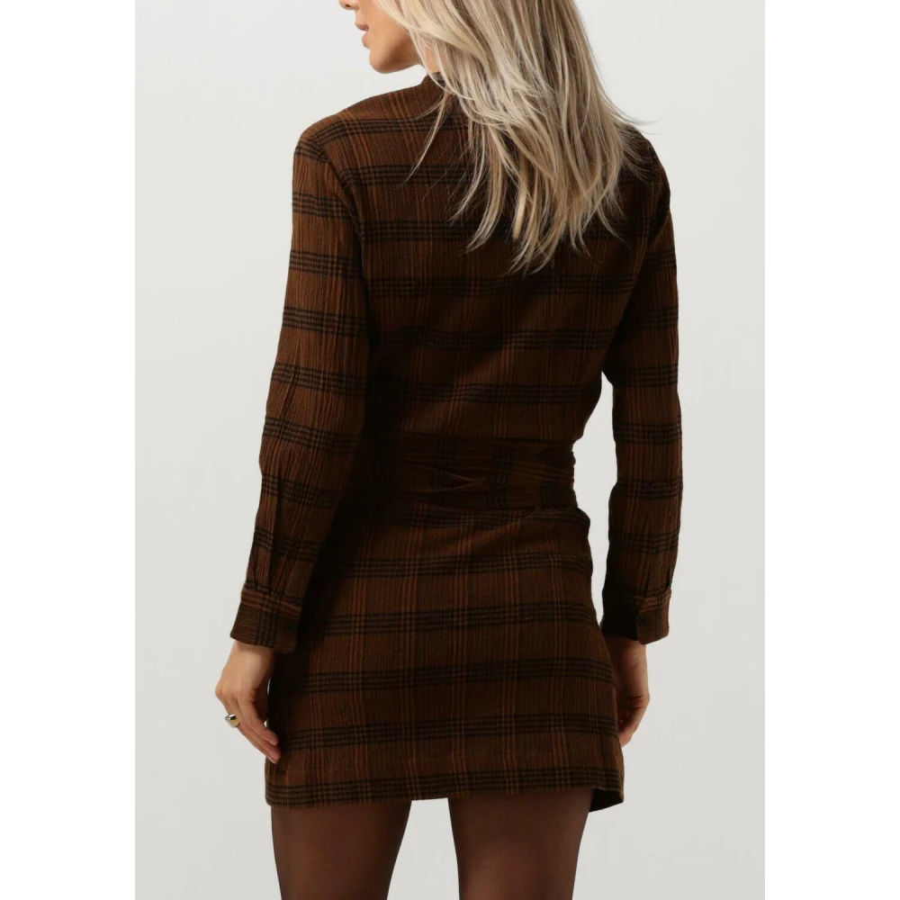 Vanessa Bruno Bruine Mini Jurk Blandine Brown Dames