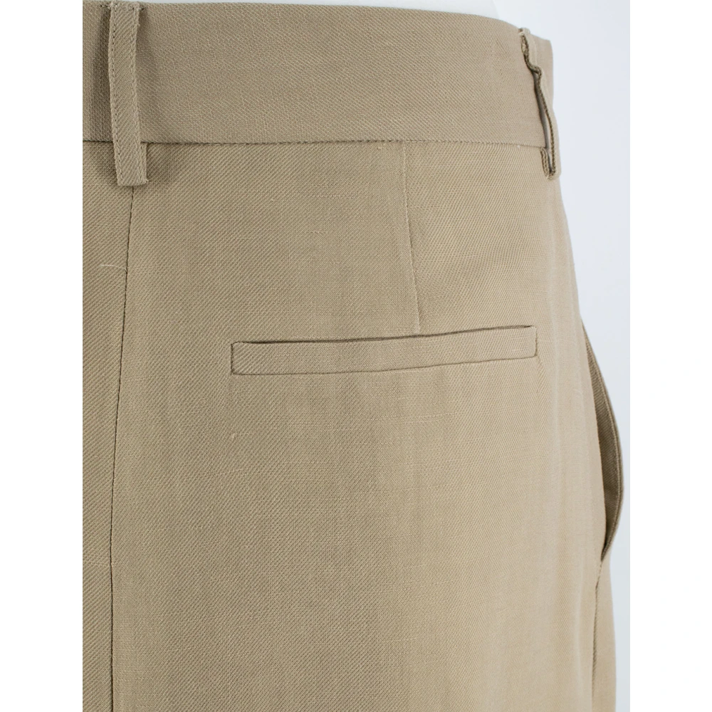 Antonelli Firenze Midi Rok met Zijsplitten Beige Dames