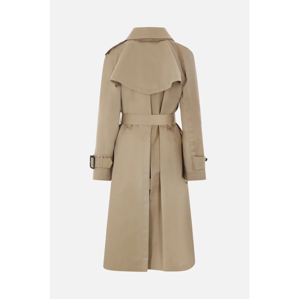 Sacai Beige Dubbelbreasted Trenchcoat Beige Dames
