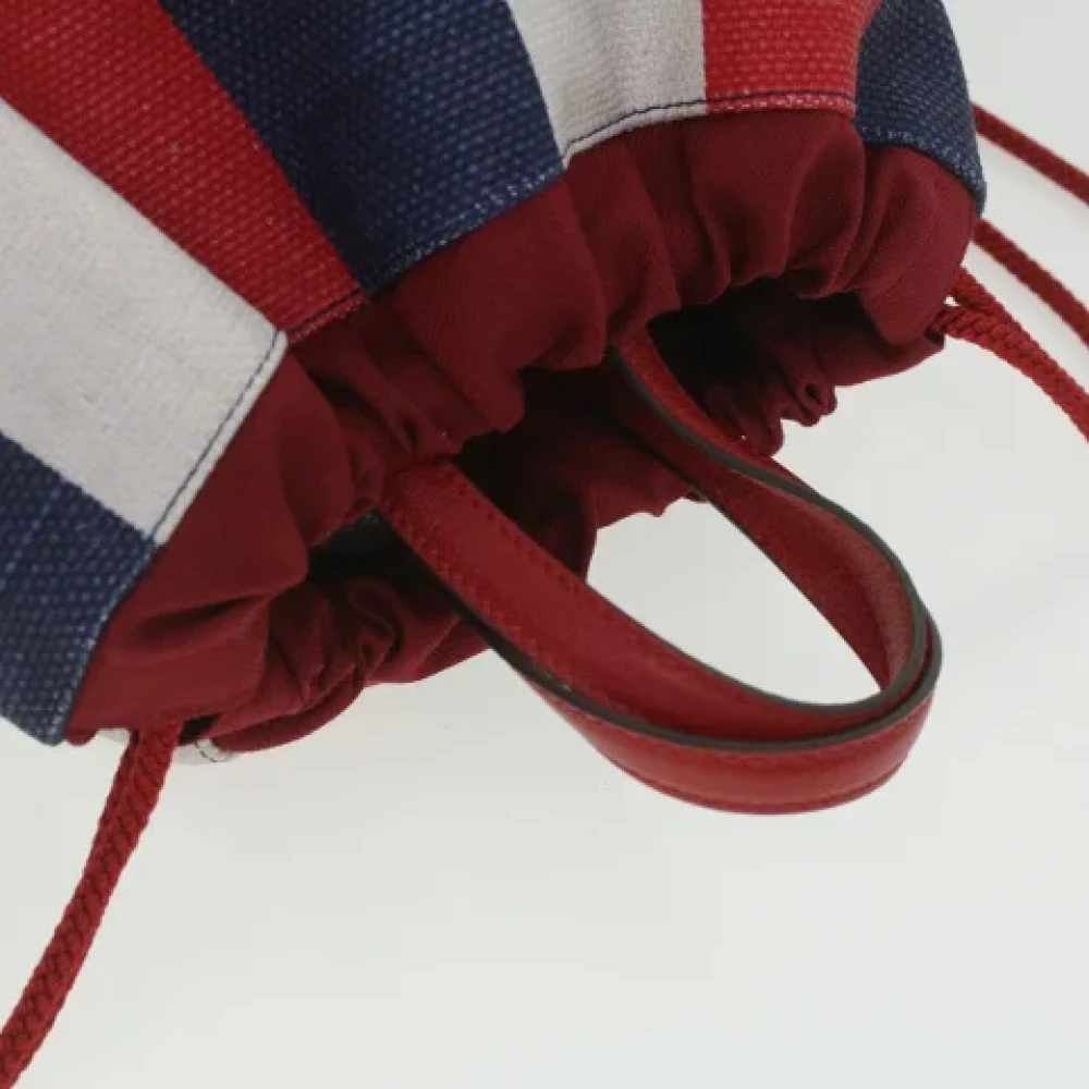 Gucci Vintage Pre-owned Canvas backpacks Red Dames