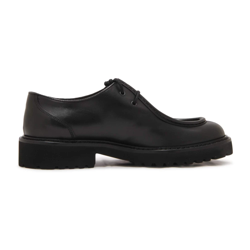 Doucal's Men's Black Laced Shoes, 10 Uk, Italian Lace-Up Shoes Deco
