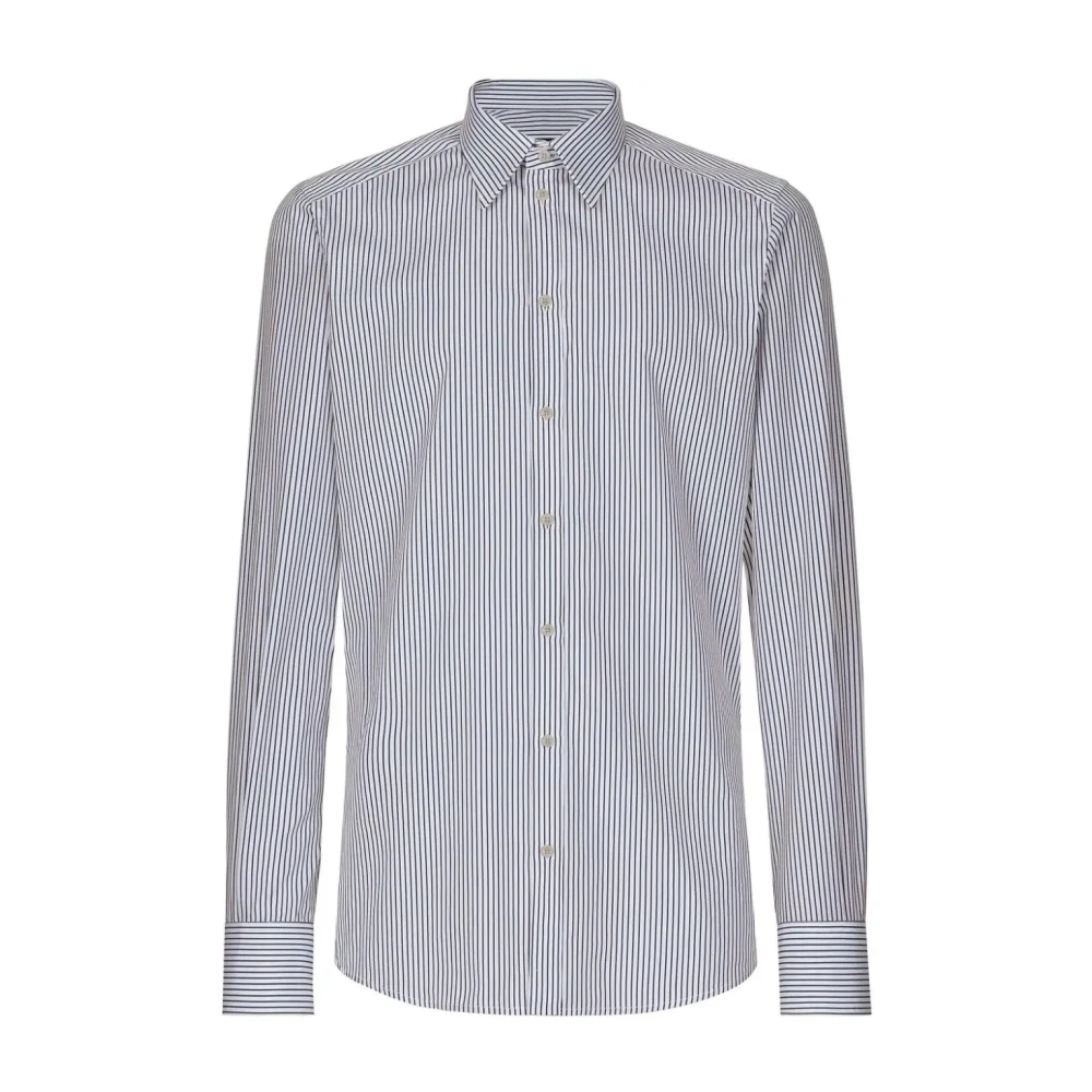 Dolce & Gabbana Slim Witte Overhemden White Heren