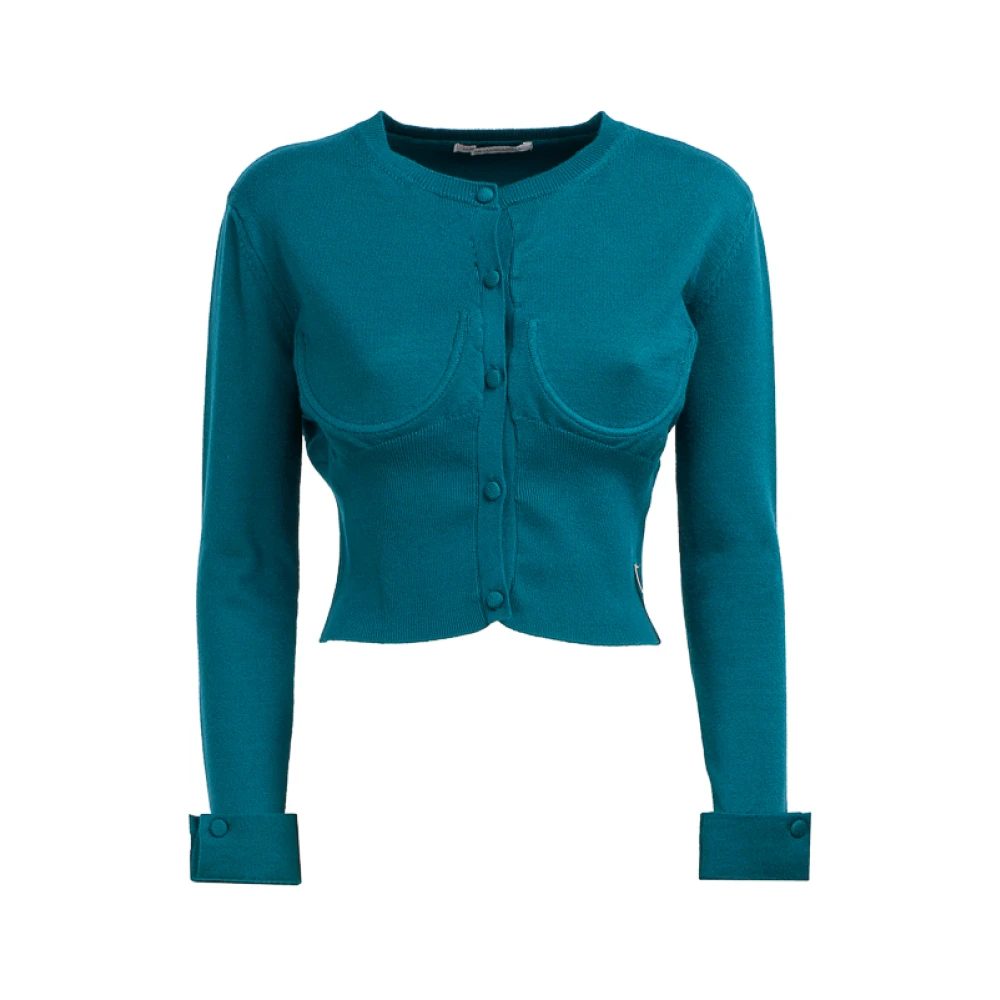 Mar De Margaritas Blauwe Sweater met knoopsluiting Blue Dames