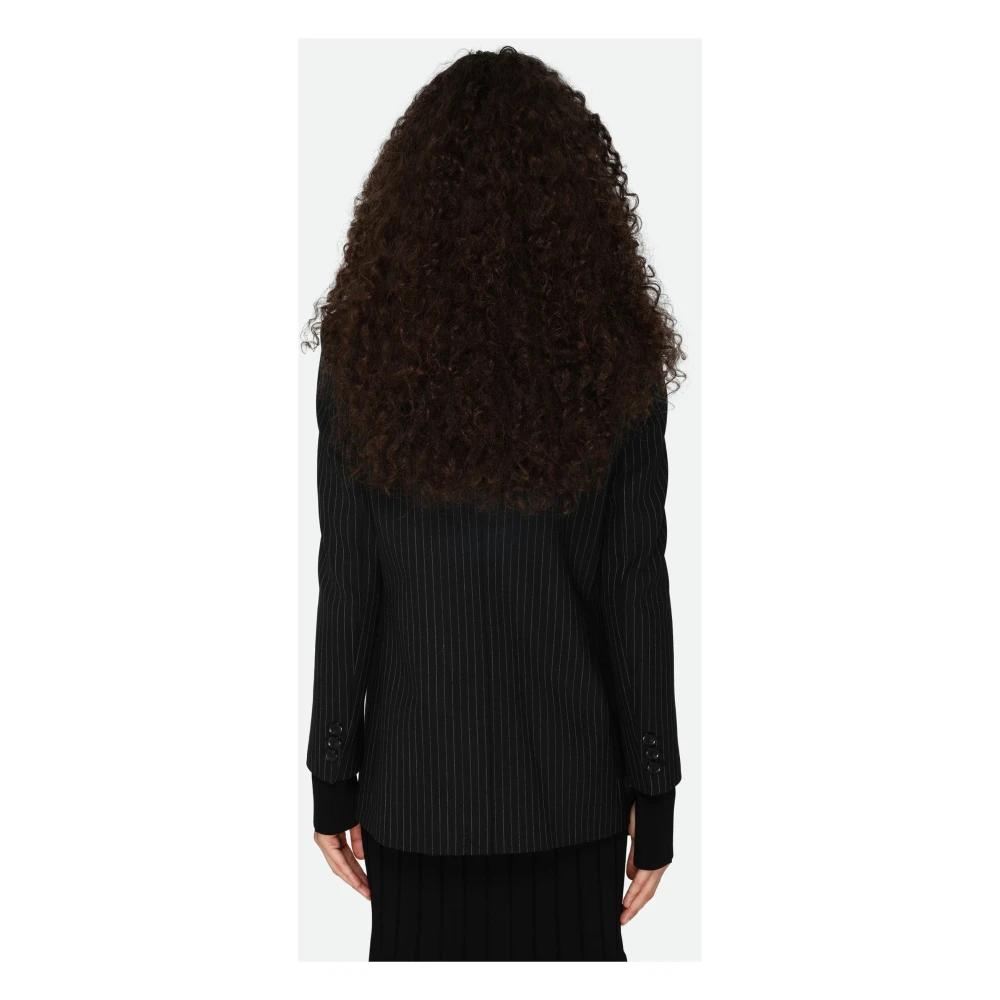 pinko Klassieke Pinstripe Double-Breasted Blazer Black Dames