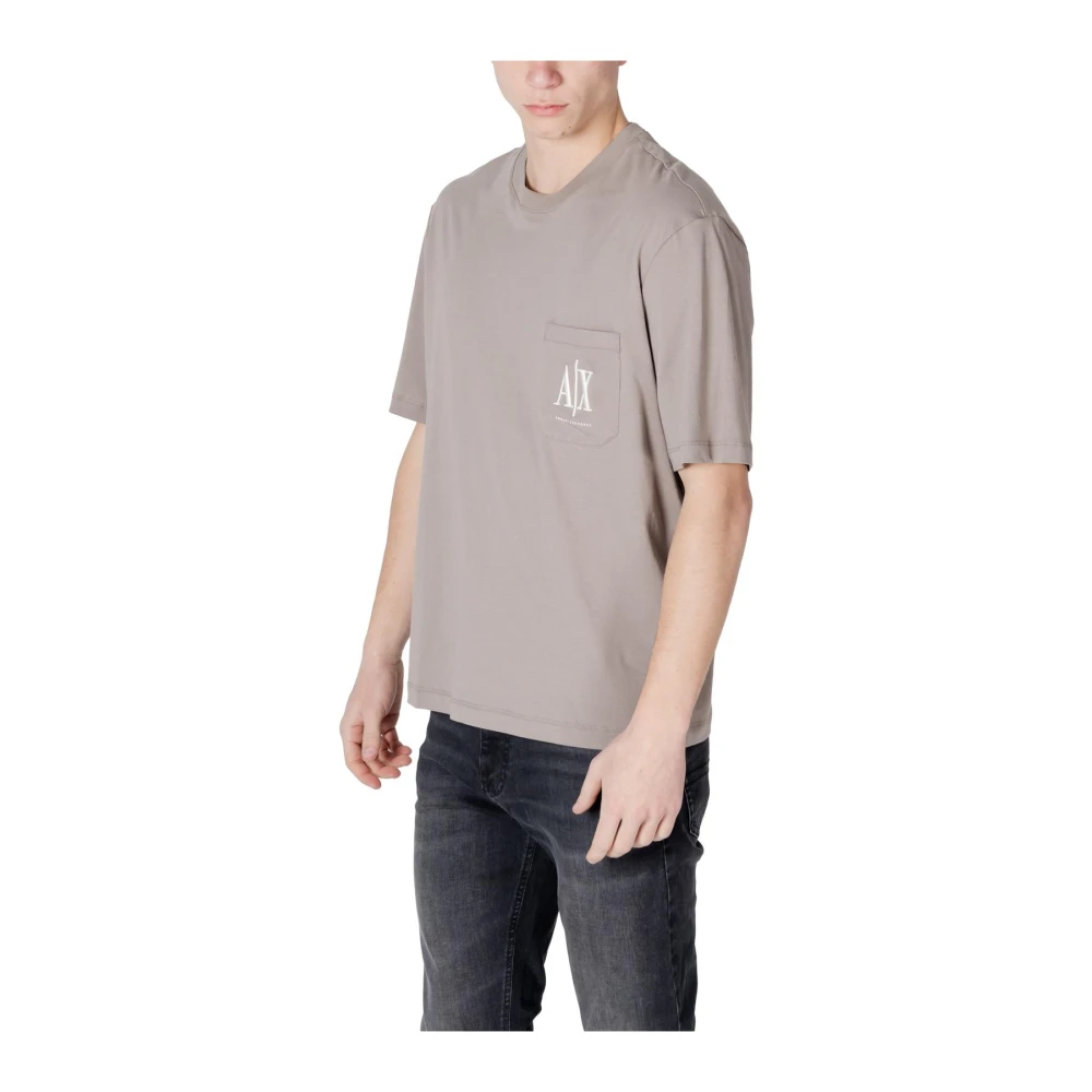 Armani Exchange Bruin Katoen Ronde Hals T-Shirt Brown Heren