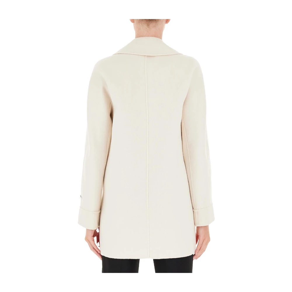 Pennyblack Dubbelbreasted wollen jas Caravel stijl Beige Dames