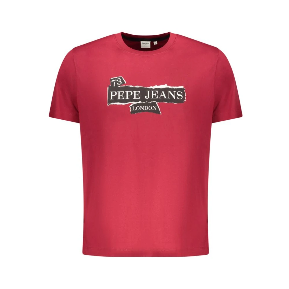 Pepe Jeans Men's Red T-Shirts, M, T-Shirt