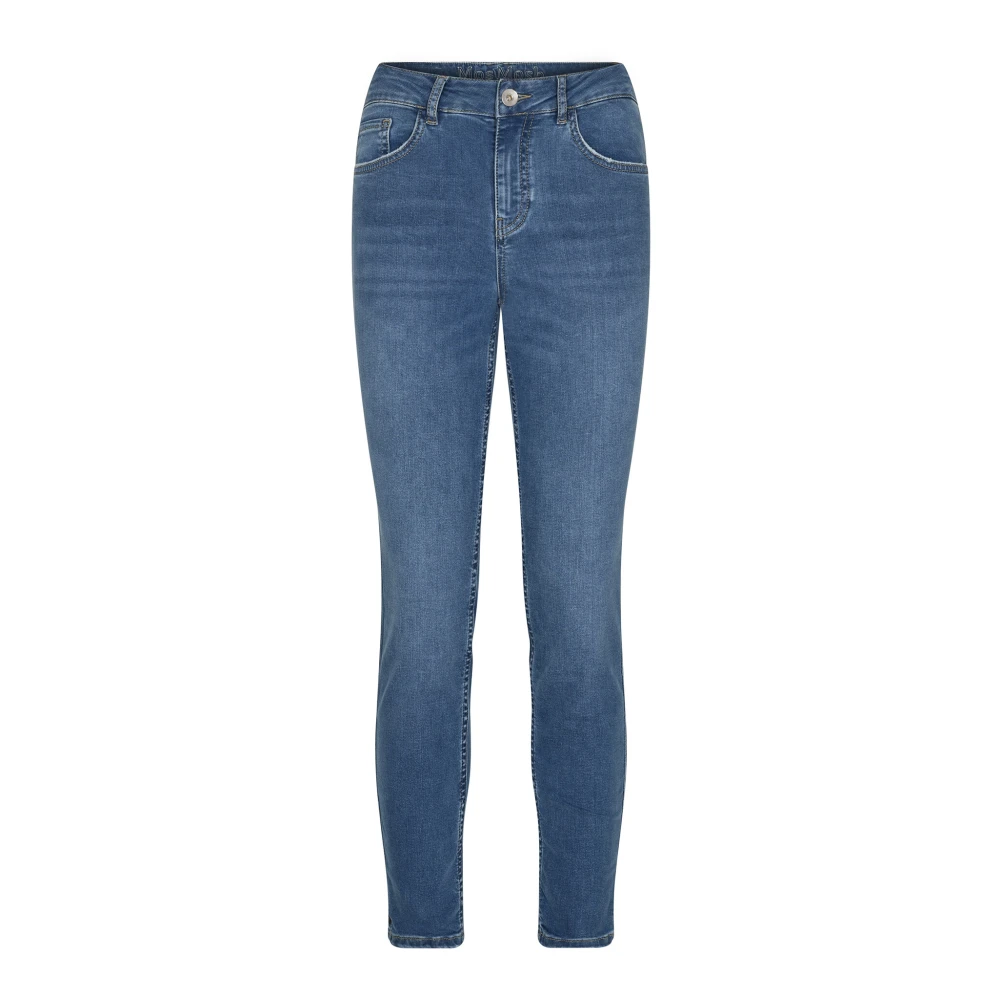 MOS Mosh Figursydda Cropped Jeans med Broderade Detaljer Multicolor, Dam