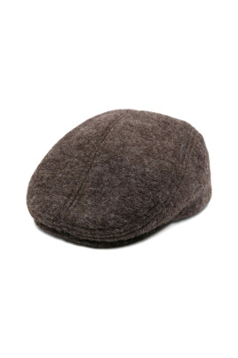 brown-flat-crown-embroidered-logo-hat