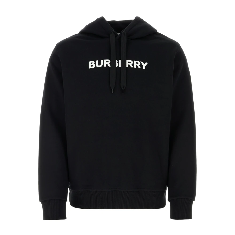 Burberry Men's Black Hoodies, Xs, Cotton Sweatshirt