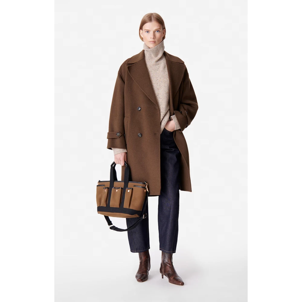 Vanessa Bruno Khaki Wollen Blend Ceintuurjas Green Dames