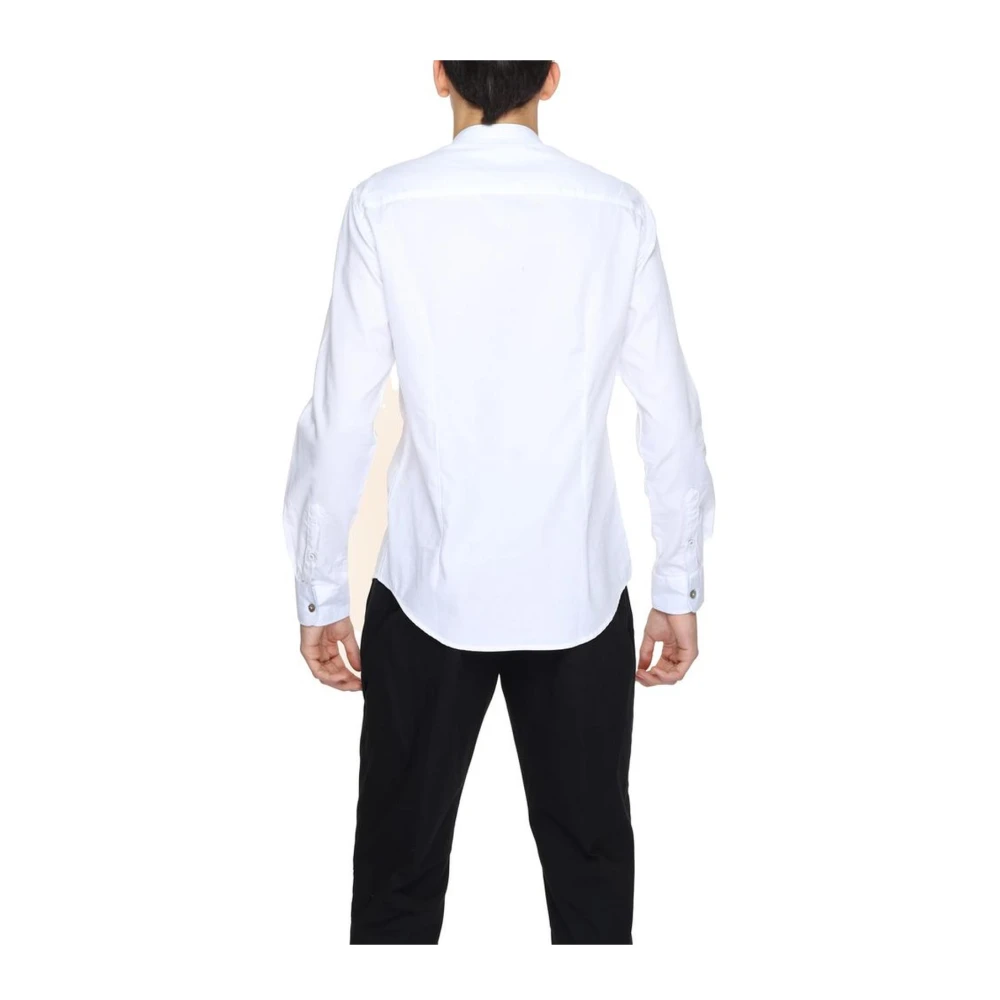 Gianni Lupo Katoenen Lange Mouw Shirt Lente Zomer Collectie White Heren