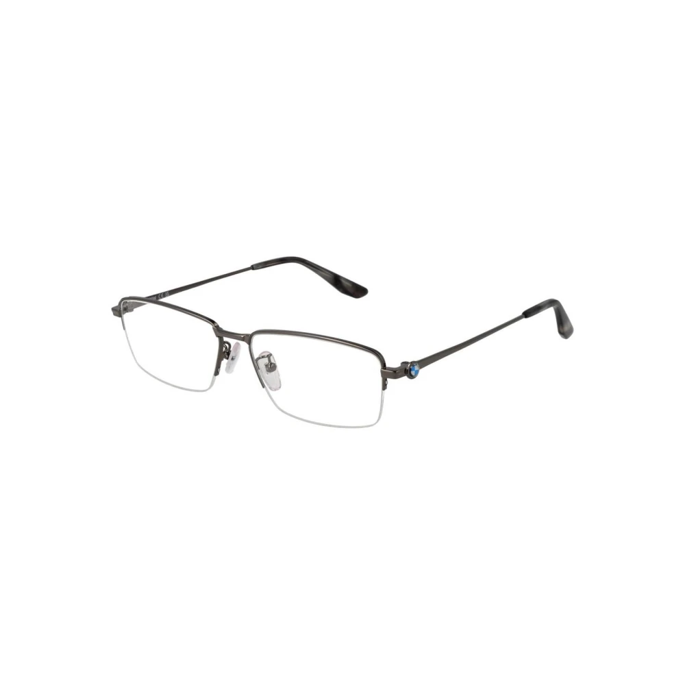 Bmw Men's Gray Half-Rim Rectangle Optical Frames