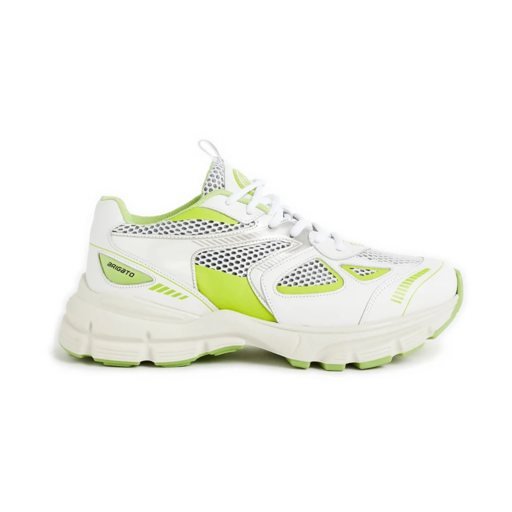 Axel Arigato Vit/Lime Marathon Runner Sneakers,Marathonlöpare Sneakers inspirerade av 90-talet White, Dam