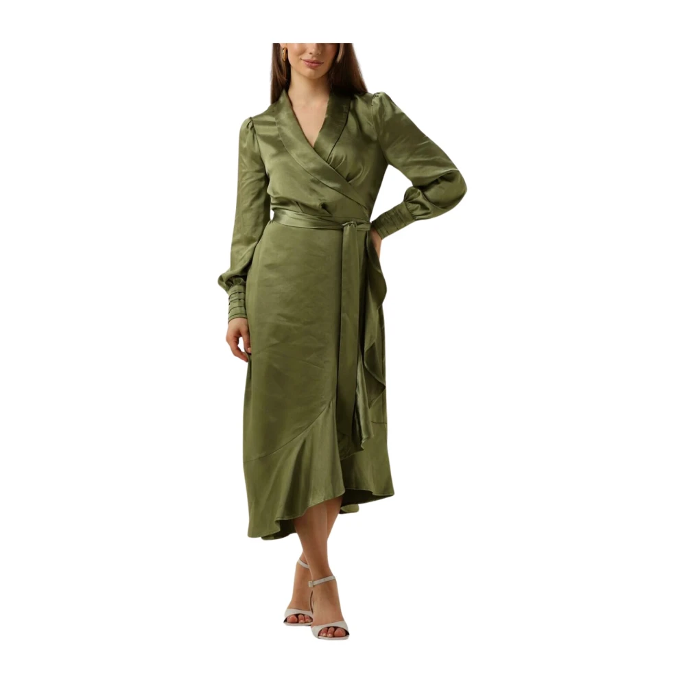 Notre-v Dames Jurken Nv-dorissa Satin Dress Green Dames